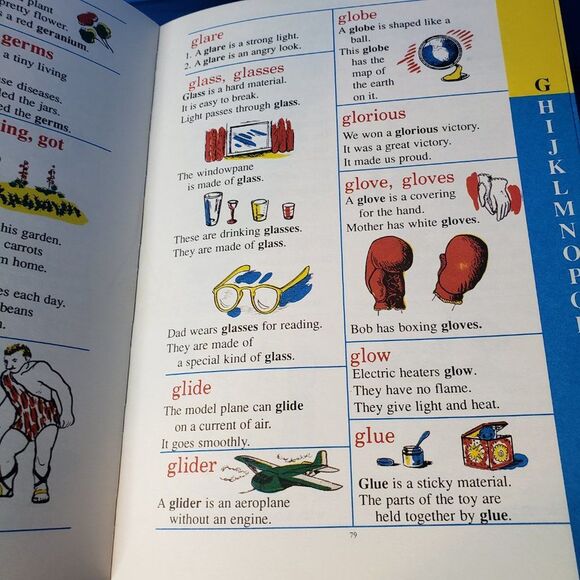 Vintage Blue The Giant Picture Dictionary For Boys & Girls Book England Pub HB - Picture 5 of 10